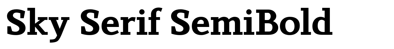 Sky Serif SemiBold